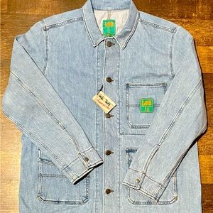 LEE Men’s Denim Jean Jacket Size: XXL, Color: Light Wash Denim, 3 - Pockets